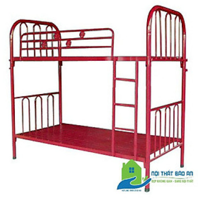 Giường Sắt 2 Tầng: Kích thước 1m2x1m2x1m7 sắt sơn tĩnh điện