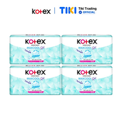 Combo 4 Băng Vệ Sinh Kotex Hàng Ngày Max Cool French Spa 40 miếng