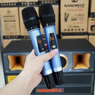 Loa Kéo Nanomax Bình Và Điện Pro-218 Bass Đôi 50cm 3000Watt Công Suất Lớn Kèm 2 Micro. Hàng Chính hãng