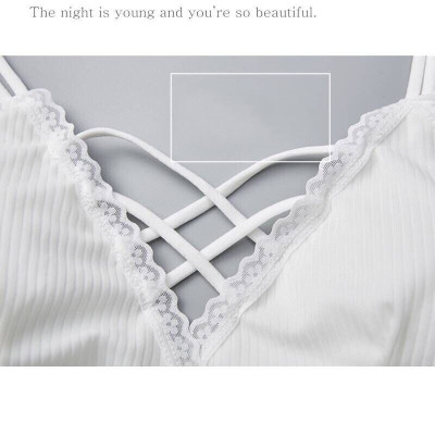 Áo Lót Nữ – Bra Thun Lạnh Tăm Dây Chéo Ngực, Cài Sau 3 Móc 8801