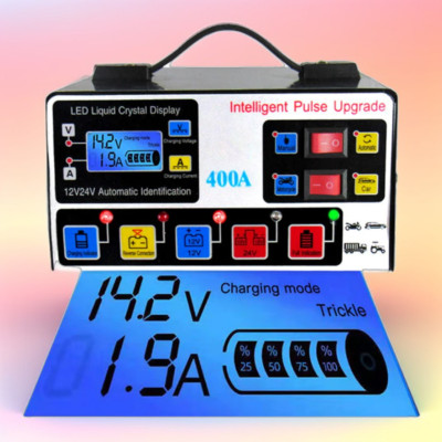 Bjộ Sạjc ẮcQuy Thông Minh 400A: Khử Sulfat, Phục Hồi & Bảo Dưỡng Ắc Quy