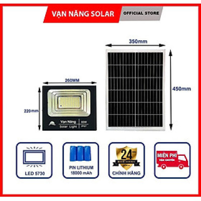 Đèn pha năng lượng mặt trời Vạn Năng Solar 60W