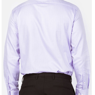 Áo sơ mi nam dài tay ALIGRO 100% chất cotton màu tím nhạt cổ bẻ dáng ôm body, thanh lịch ALGS036 