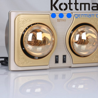 Đèn sưởi nhà tắm Kottmann 2 bóng K2B-H Hàng chính hãng