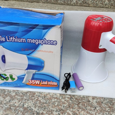 LOA PHÓNG THANH CẦM TAY CÓ GHI ÂM 35W - PIN KHỎE 10 TIẾNG - LOA PHÁT TIẾNG RAO - Hàng chính hãng / Hàng nhập khẩu