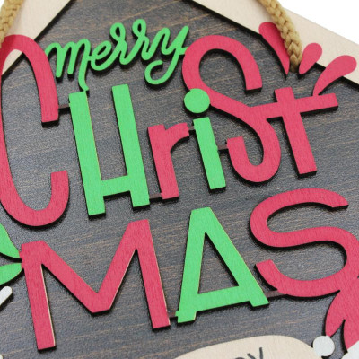 Bảng Gỗ Treo Tường Trang Trí Giáng Sinh - Bách Mộc - Nhà Tuần Lộc