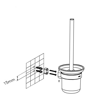 Chổi cọ toilet có giá đỡ dòng Karon Moen - ACC0605
