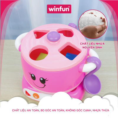 Đồ chơi bếp cho bé WINFUN 0762 Chiếc xoong ma thuật kiêm thả hình khối vui nhộn - BPA FREE