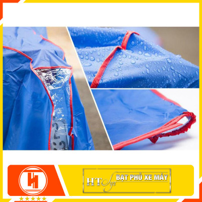 Bạt phủ xe máy chống nắng mưa - HT SYS - Màu Xanh - Chất liệu  Polyeste cao cấp