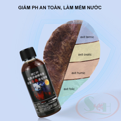 Dung dịch nước đen lá bàng cô đặc black water xử lý bệnh dưỡng cá tép giảm stress