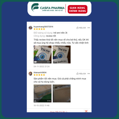 Viên uống bổ mắt THE EYE GOLD giảm nhức mỏi mắt, tăng cường thị lực hộp 30 viên