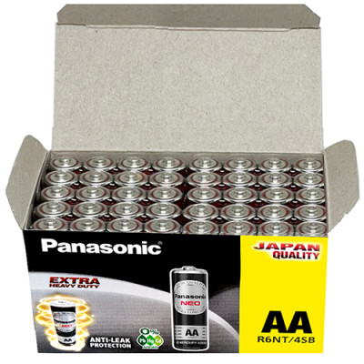 Hộp Pin than đen Panasonic AA R6NT/4SB (40 viên) - Hàng chính hãng