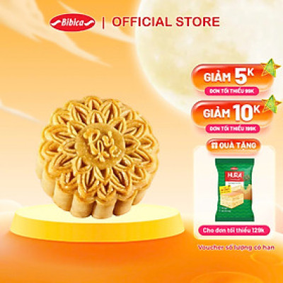 Bánh Trung Thu Dinh Dưỡng Bibica - Đậu Xanh - Gấc 0 Trứng 150g (30A)