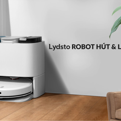 Robot hút bụi lau nhà tự động thông minh Lydsto W3 lức hút 5000Pa diện tích hoạt động 200m2 - Hàng chính hãng