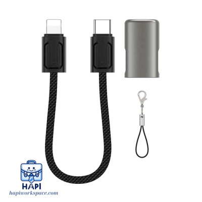 Cáp sạc hàng chính hãng WiWU C to L PD30W WI-C040 (15cm): Thiết kế móc khóa siêu gọn, chuyên dùng sạc dự phòng iP
