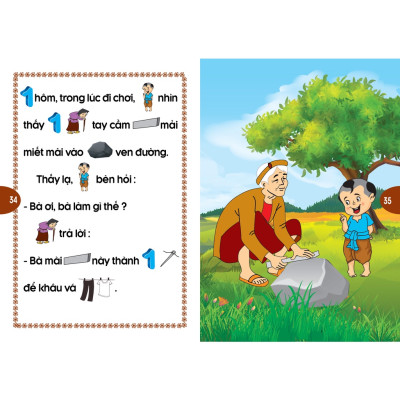 Combo 2 Quyển Phát Triển Tư Duy Và Ngôn Ngữ Cho Bé - Truyện Đọc Bằng Hình Ảnh - Truyện Ngụ Ngôn Việt Nam đặc sắc - ( VT)