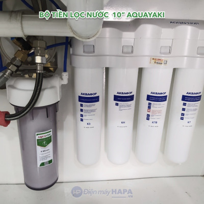 Cốc Lọc Thô 10 inch AQUAYAKI AQUA-S101 Cao Cấp Kèm Lõi, Bộ Lọc Nước Đầu Nguồn, Sinh Hoạt, Gia Đình - Hàng Chính Hãng
