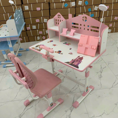 Bộ bàn ghế học sinh tiểu học có giá sách chống gù CT 204 Juno sofa ngang 75cm