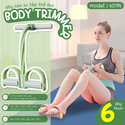 Dây Tập Bụng 6011N,Dây Kéo Đàn Hồi Kháng Lực  Ống Cao Su, Dây Kéo Tập Gym