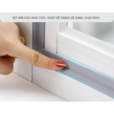 Nẹp Chặn Khe Cửa Sổ Xám, MIếng Chặn Đi Hơi Máy Lạnh, Ron Cửa Chống Bụi Chắn Khe Cửa Ra Vào