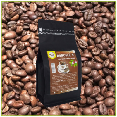 Cà Phê Rang Mộc Nguyên Chất - ROBUSTA1 - Dạng Xay (Gói 500gr) - Coffee New