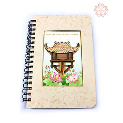 (SẢN PHẨM MỚI ! ) Sổ tay giấy xoắn nghệ thuật Chùa 1 Cột size 10.7x16cm