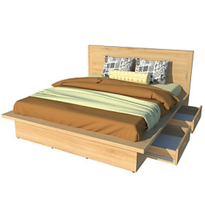 Giường ngủ 2 hộc kéo Tundo 140cm x 200cm