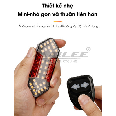 Đèn Xi Nhan Xe Đạp WR-2118 Điều Khiển Từ Xa, Sạc USB, dung lượng 600mAh, Chống Nước tiêu chuẩn IPX2, Đèn Hậu Độ Sáng Cao, Đèn Cảnh Báo An Toàn xe đạp, Năm Chế Độ sáng - Mai Lee