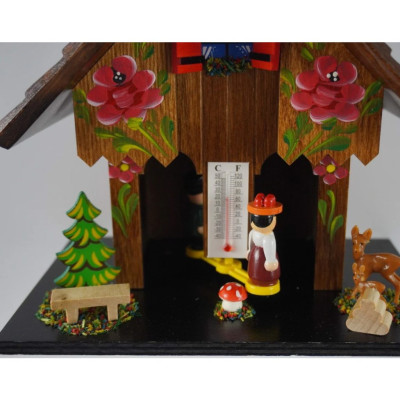  Đồng hồ đo nhiệt độ và độ ẩm Engstler 95 Wetterhaus Black Forest 17 cm MADE IN GERMANY Hàng chính hãng