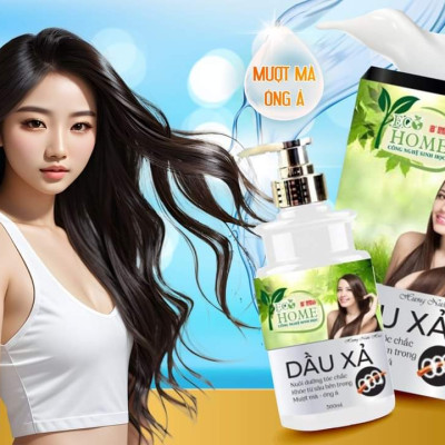 ( Tặng Chai Nước Rửa Tay) Combo Dầu Gội Xả ECOHOME Kim Ngân Hương Nước Hoa 500ml Công Nghệ Sinh Học