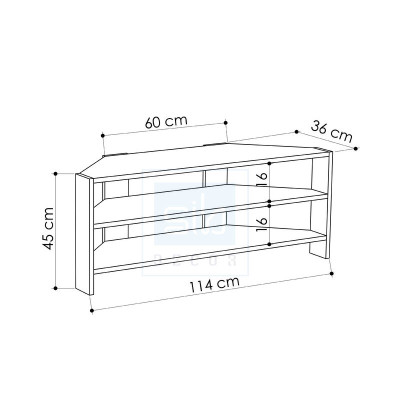 Kệ Tivi 2 Tầng Để Góc Phòng Khách Đơn Giản Thương Hiệu SIB Decor TV69