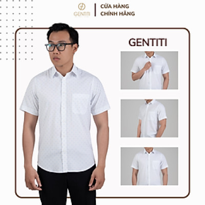 Áo sơ mi nam ngắn tay có túi có họa tiết hoa văn GENTITI by Thái Tuấn - 1C814HAKT521