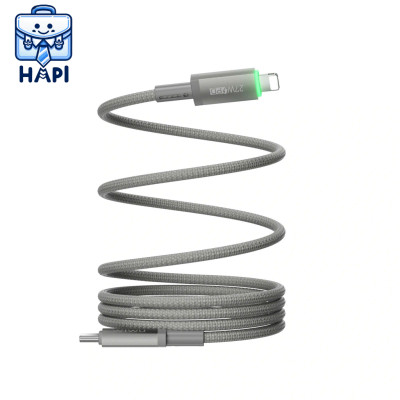 Cáp sạc Type-C to L 27W hàng chính hãng WiWU Maglink Wi-C083. Dây dù nylon siêu bền, truyền đẫn ổn định
