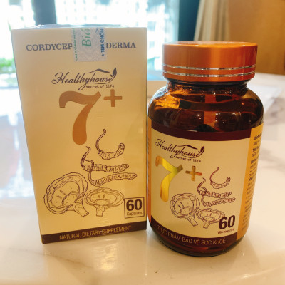 Combo 1 hộp Đông Trùng Linh Chi 7+ Hỗ Trợ Tăng Đề Kháng, Giảm Mệt Mỏi và 1 Hộp Viên Uống 9+ Tốt Gan Khỏe Người, Hộp 60 Viên