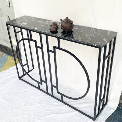 Bàn trang trí LOLO khung sắt mặt đá CSTCT024 120x30x85 cm nhiều màu lựa chọn 