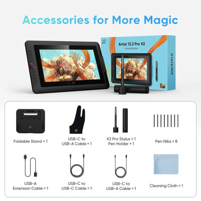 Bảng Vẽ Màn Hình XP-Pen Artist 13.3 Pro V2 - 16K - Hàng Chính Hãng