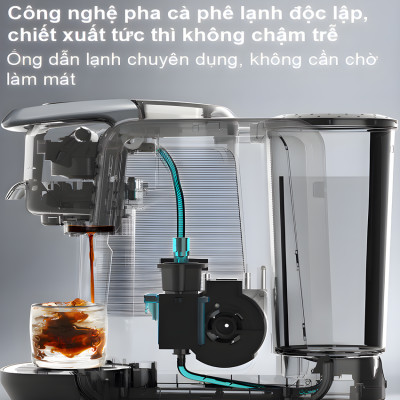 Máy pha cà phê 4 trong 1, Espresso, Viên Nén Nespresso, Nescafe Dolcegusto, Kcup HiBREW H6 - Hàng Chính Hãng