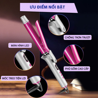 Máy uốn tóc cao cấp Kemei KM-2303 điều 13 mức nhiệt chỉnh nhiệt độ phù hợp với mọi loại tóc công suất mạnh mẽ - Hàng chính hãng