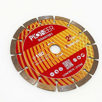 LƯỠI CẮT GẠCH - ĐÁ RSA07001 14 răng  đường kính phi Ø 180mm công nghệ ép nóng cao cấp