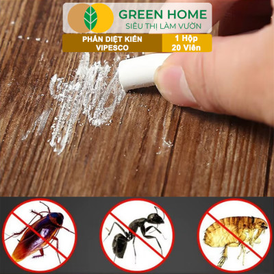 Phấn Diệt Kiến Và Côn Trùng Vipesco, GreenHome, 1 Hộp 20 Viên, Diệt Trừ Kiến, Gián, Rận, Côn Trùng