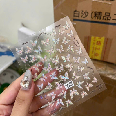 Tổng Hợp Sticker 5D Hot Hit Làm Nail Siêu Xinh Hình Dán Móng Tay Nơ Ren Hàn Quốc Bướm Nổi Hoa Nhiều Màu Labubu Nữ Women
