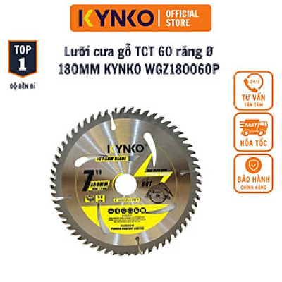 LƯỠI CƯA GỖ TCT 60 RĂNG Ø 180MM KYNKO WGZ180060P