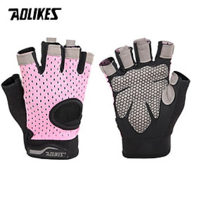 Găng tay hở ngón tập gym Nam - Nữ cao cấp Aolikes 113