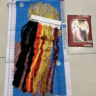 Tranh thêu kín song ngư E181, kích thước 50 x 90 cm