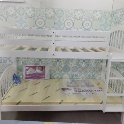 Giường Tầng Gỗ Tự Nhiên Uni 031 (Trắng)