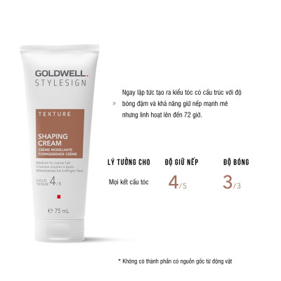 Sáp Tạo Kiểu Tóc Goldwell Shaping Cream - Dạng Sáp Kem Tạo Kiểu Dễ Dàng, Giữ Nếp Lên Đến 72 Giờ 75ml
