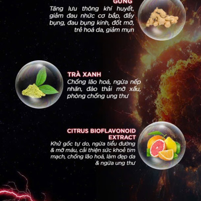 DMAXX thức uống bổ sung vitamin năng lượng không đường DAMODE 50 gói màu đỏ mỗi gói 2,2gr