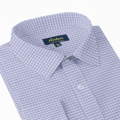 Áo Sơ Mi Nam Trung Niên Công Sở Anton Somianton Dài Tay Vải Sợi Tre Kẻ Caro - AC26