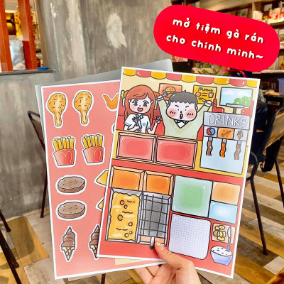 Bộ Tranh Tương Tác Cô Tiên Xanh - Cửa Tiệm Gà Rán