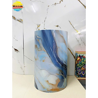 Cuộn Xốp PVC Đá Cẩm Thạch Xanh Biển Sẵn Keo 0.6m*3m Dày 3mm